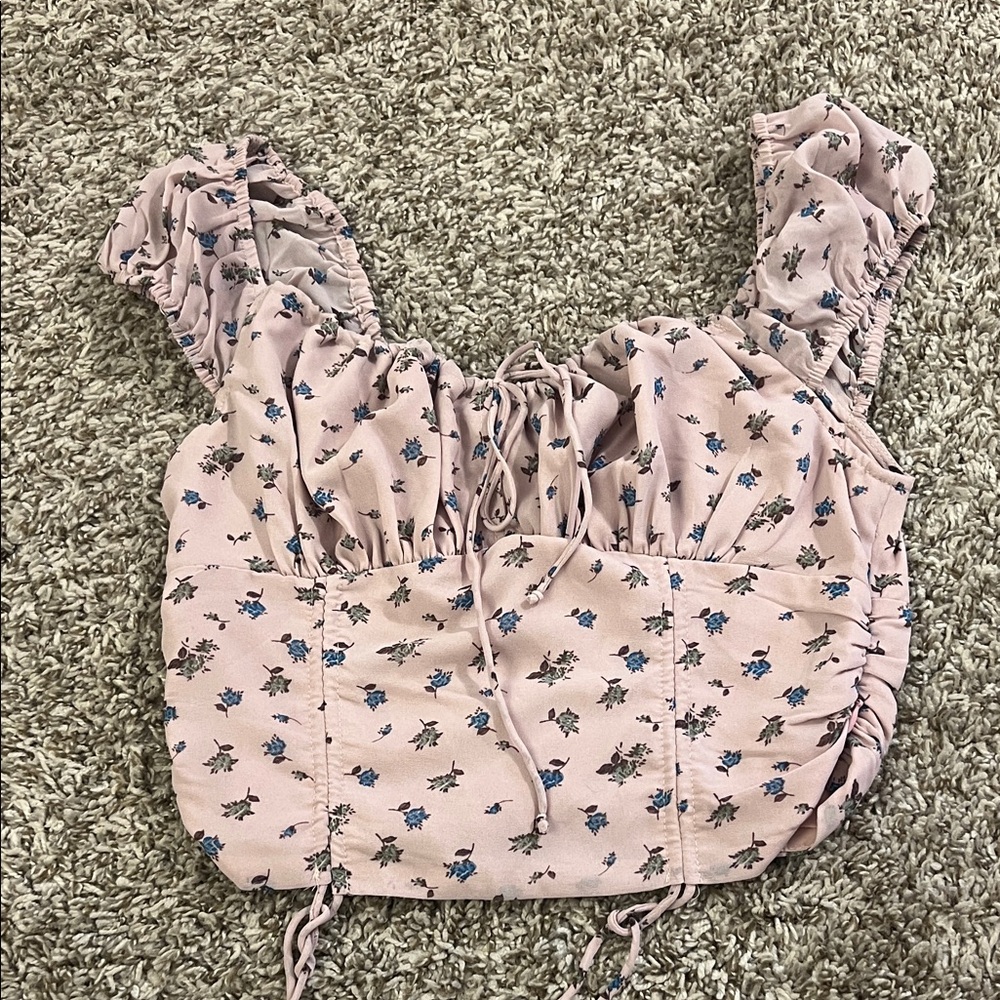 Cotton Candy Pink Floral Blouse